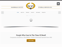 Tablet Screenshot of hardemanfuneralservices.com